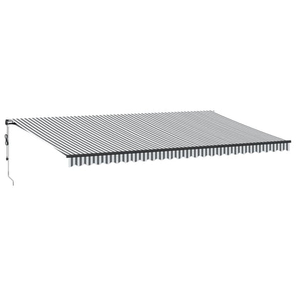 Toldo Retráctil Automático Luz Led Antracita Blanco 600x350 Cm_0