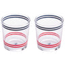 Set 2pzs Vasos De Cristal A Rayas 345ml El Ganso