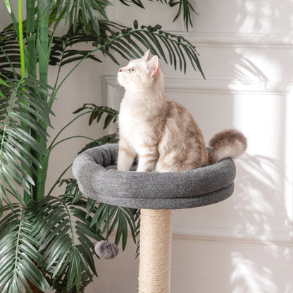 Pawhut Árbol Para Gatos 50x40x83,5 Cm Postes Rascadores Cojines Extraíbles Cama_3