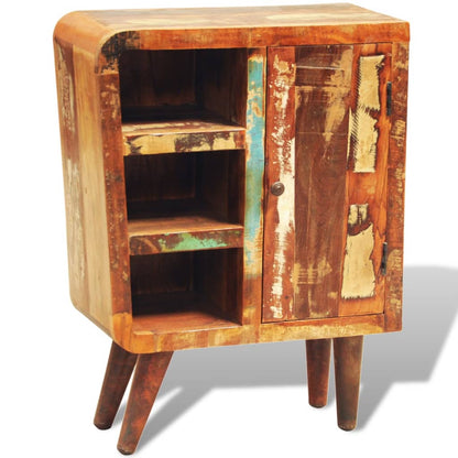 Aparador De Madera Reciclada Con 1 Puerta Estilo Vintage_2