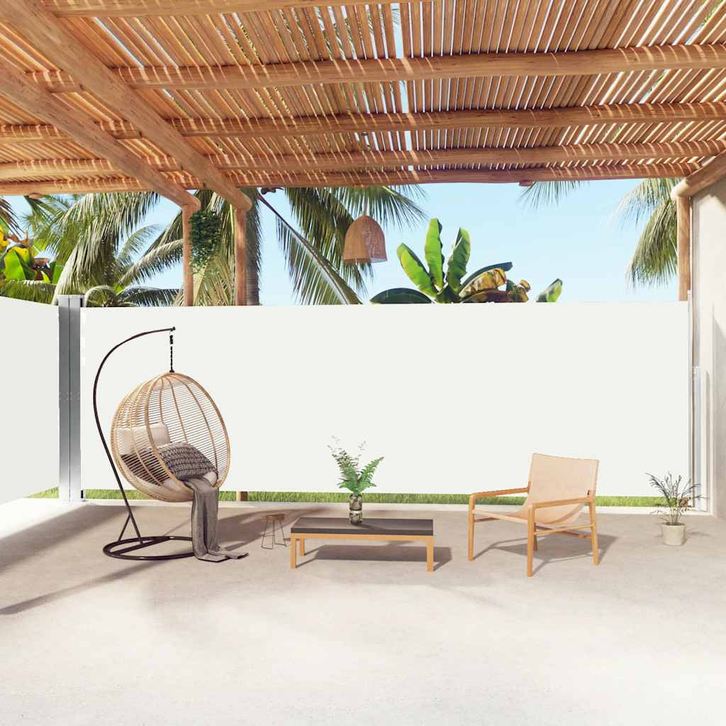 Vidaxl Toldo Lateral Retráctil Crema 200x1000 Cm_1