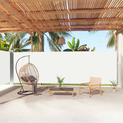 Vidaxl Toldo Lateral Retráctil Crema 200x1000 Cm_1