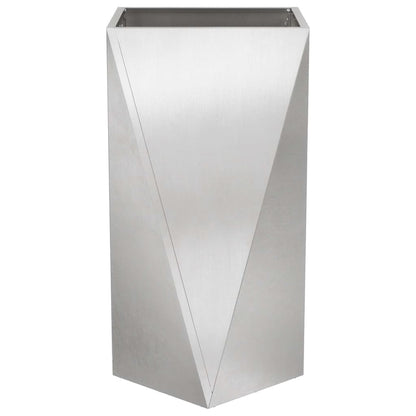 Jardinera 2 Pcs Plateado 40 X 40 X 75 Cm Acero Inoxidable_5