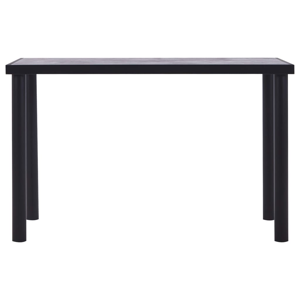 Mesa De Comedor De Mdf Negro Y Gris Hormigón 120x60x75 Cm_0