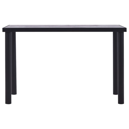 Mesa De Comedor De Mdf Negro Y Gris Hormigón 120x60x75 Cm_0