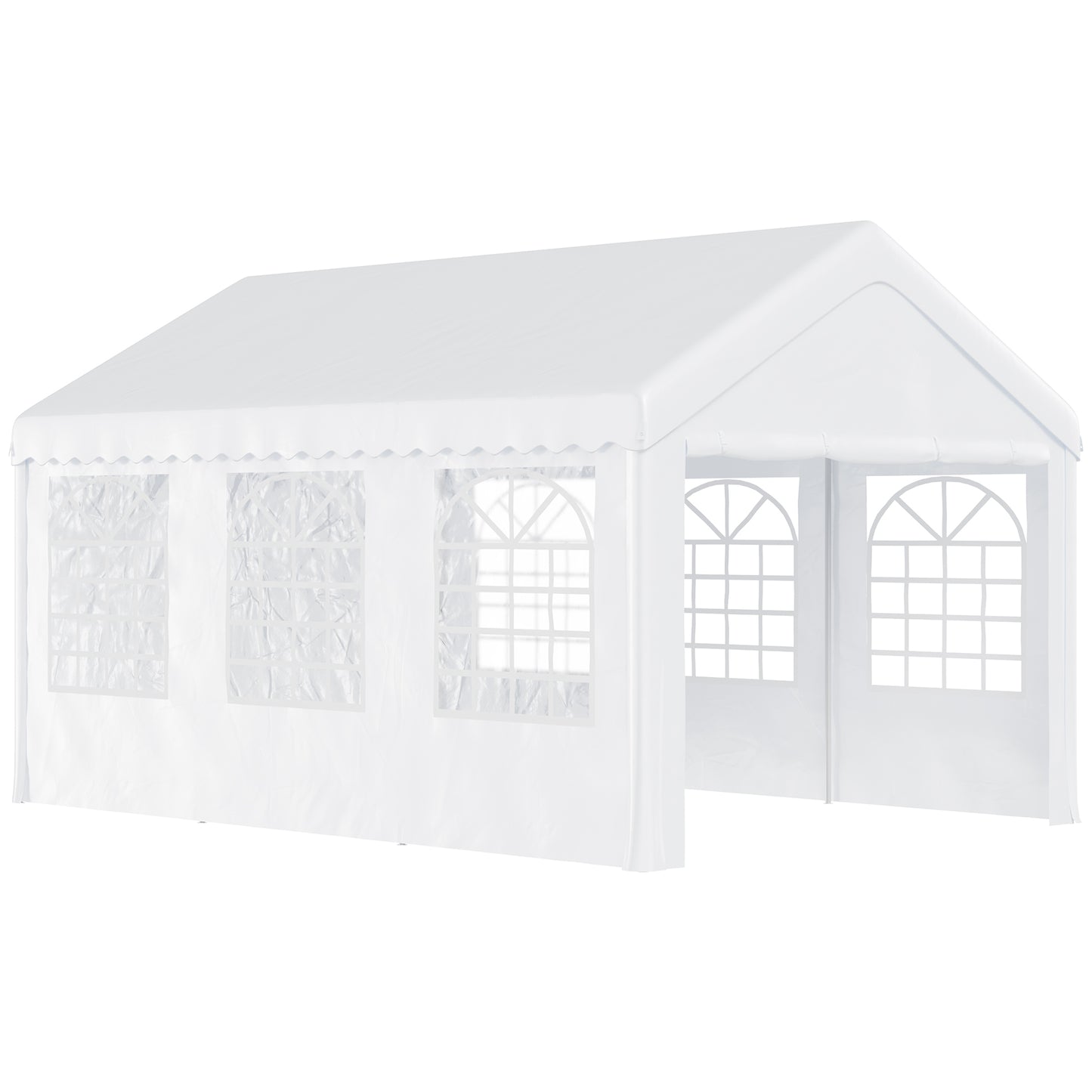 Outsunny Carpa 6x4x2.8m Acero Galvanizado Pabellon Carpas Boda Gazebo Cenador_0