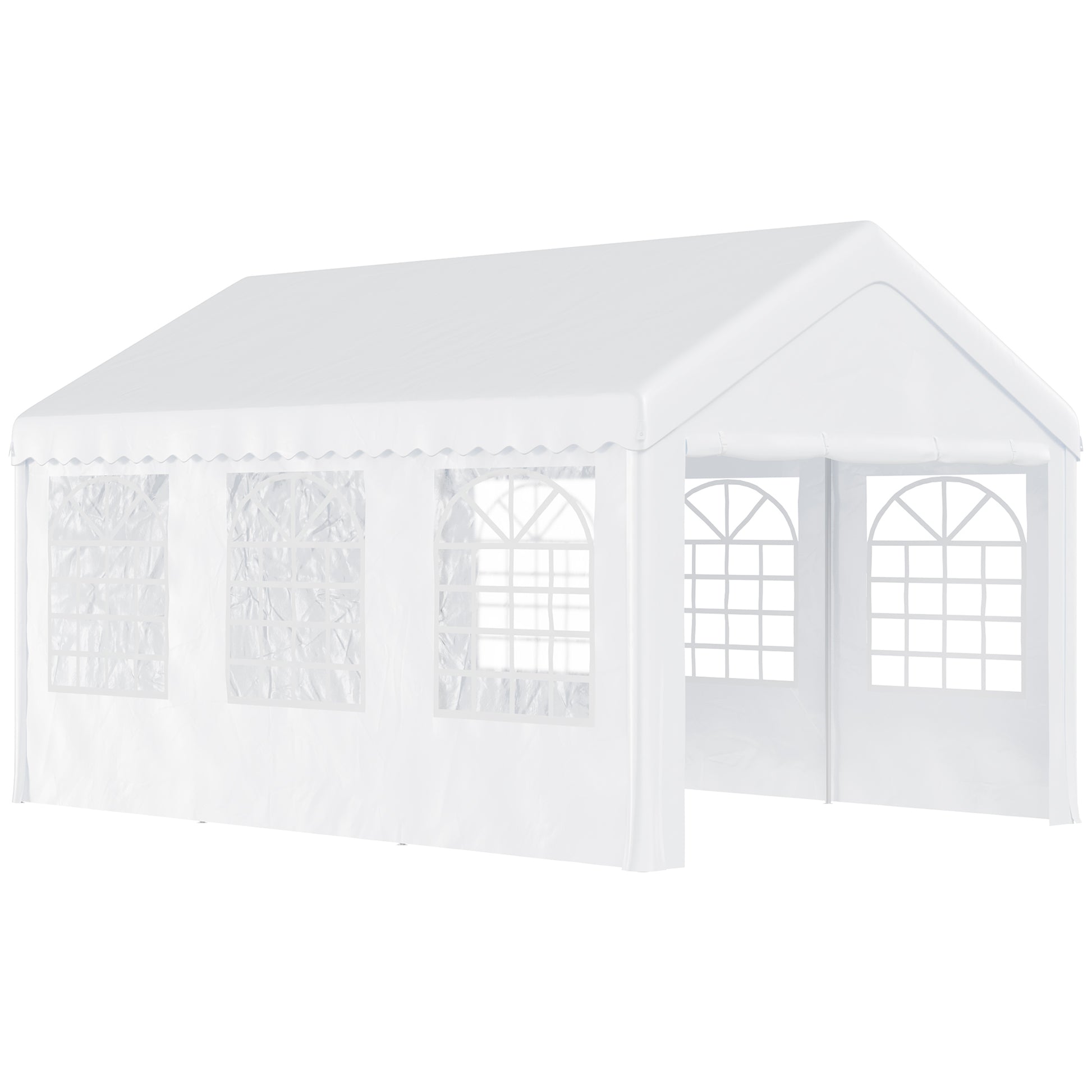 Outsunny Carpa 6x4x2.8m Acero Galvanizado Pabellon Carpas Boda Gazebo Cenador_0