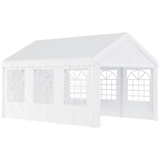 Outsunny Carpa 6x4x2.8m Acero Galvanizado Pabellon Carpas Boda Gazebo Cenador_0