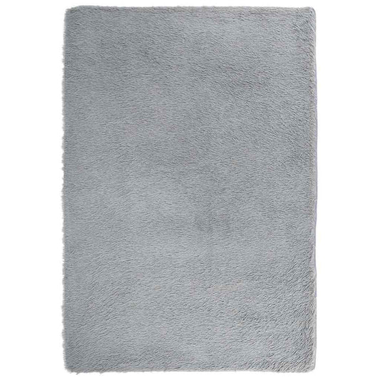 Vidaxl Alfombra De Pelo Largo Navarra Gris Plateado 200x290 Cm_0