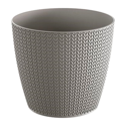 Maceta Wheaty 5,4l., Dimensiones (mm) 218x218x193, Color Gris Piedra