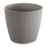 Maceta Wheaty 5,4l., Dimensiones (mm) 218x218x193, Color Gris Piedra