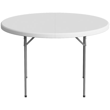 Outsunny Mesa Plegable Camping Portátil Ligera 120x120x74 Cm Blanco_4