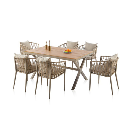 Mesa De Exterior Sada Metal, Arena, 150 X 76 X 90_3
