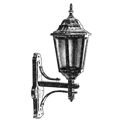 Aplique De Pared Para Exterior, Abs , Marrón, 30x23x70, Casquillo E 27 Max 60 W_1