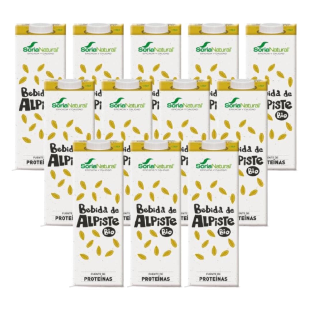 Pack 12 x Bebida vegetal de alpiste 100% vegetal Soria Natural 1L