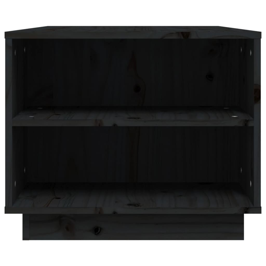 Mesa De Centro De Madera Maciza De Pino Negro 90x49x40,5 Cm_4