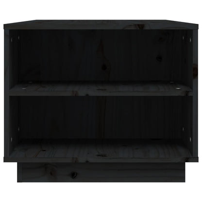 Mesa De Centro De Madera Maciza De Pino Negro 90x49x40,5 Cm_4