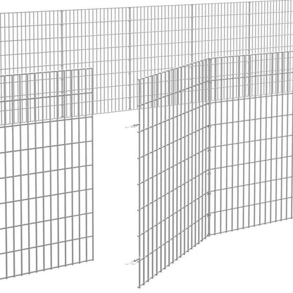 Vidaxl Recinto Corral Animales 24 Paneles Hierro Galvanizado 54x80 Cm_5