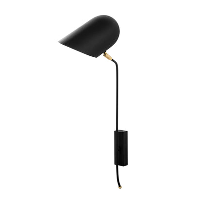 Aplique De Pared, Hierro , Negro oro, 12x35x73, Casquillo E 27 Max 40 W_2