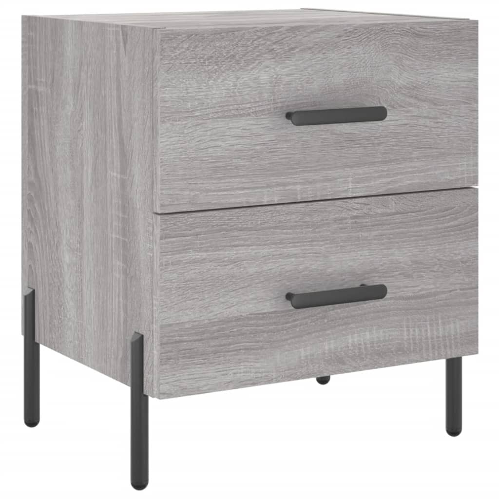 Mesitas Noche 2 Uds Madera Ingeniería Gris Sonoma 40x35x47,5 Cm_3