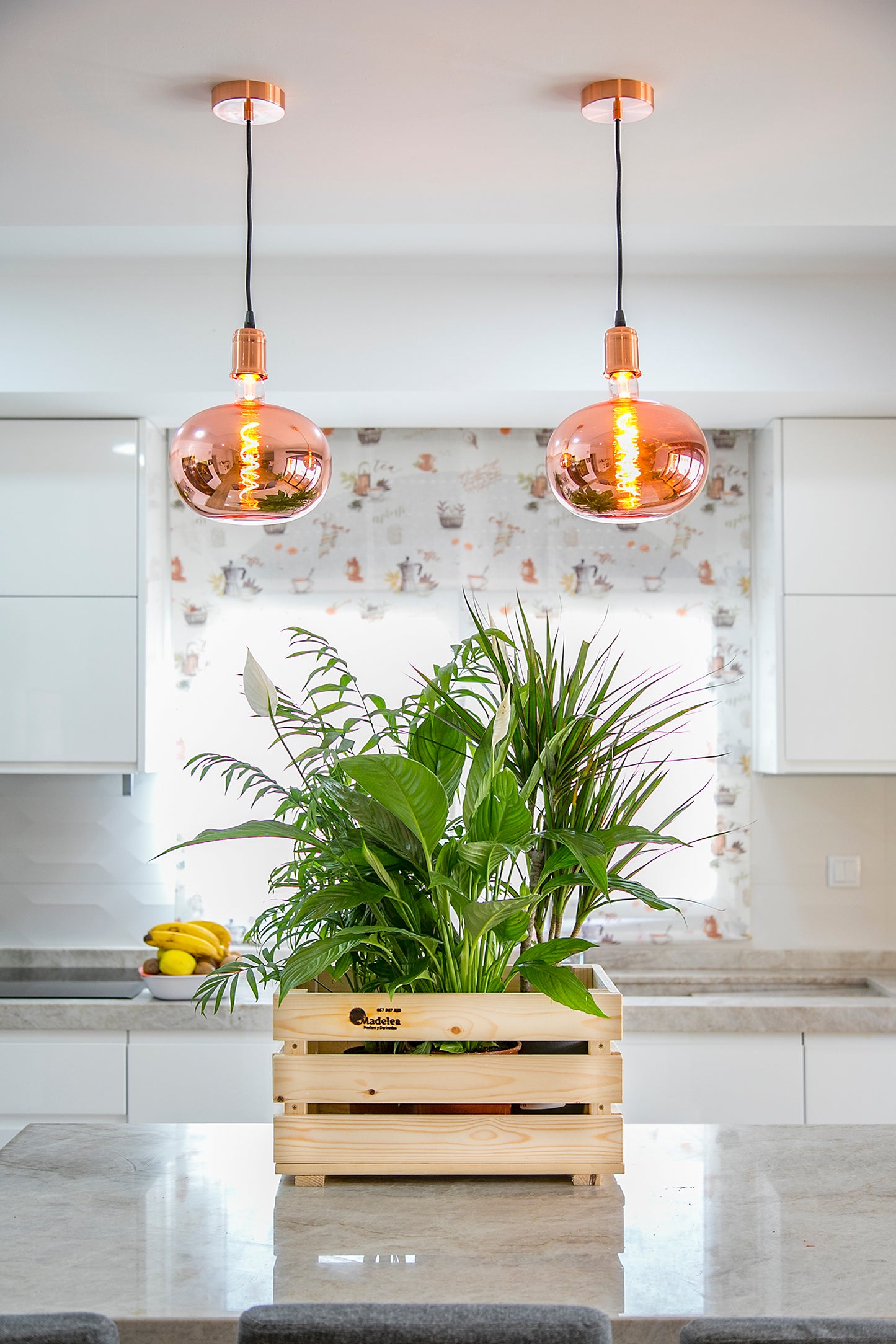 Caja De Fruta Decorativa De Madera Natural De 49 X 30 X 26 Cm