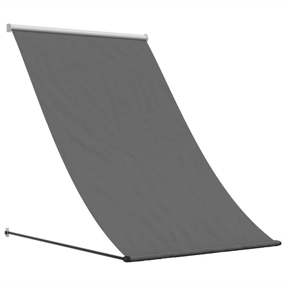 Toldo Retráctil De Tela Y Acero Gris Antracita 100x150 Cm_0