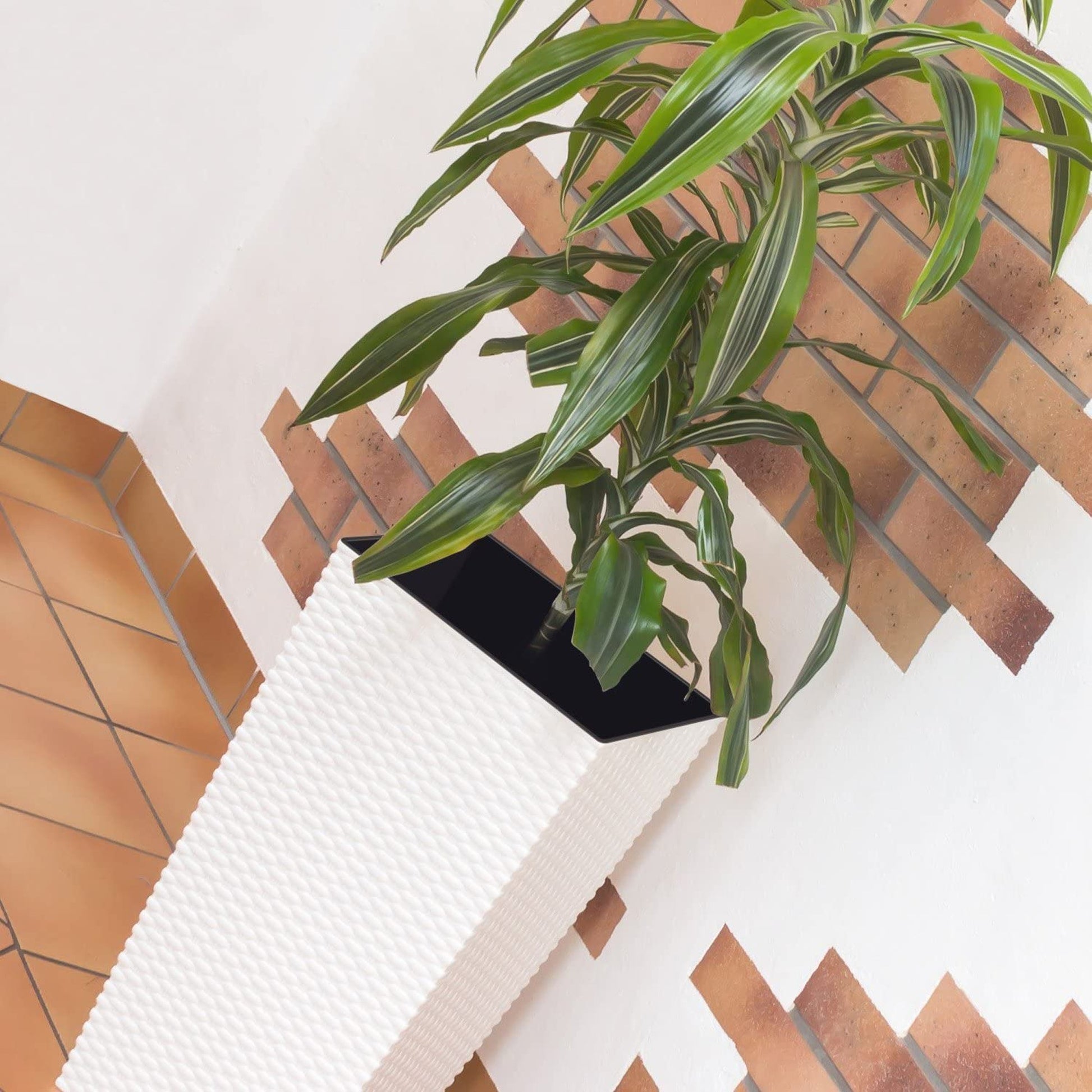 Maceta Rato De 35 Litros Con Inserto 28,7 X 28,7 X 55 Cm En Color Blanco_3