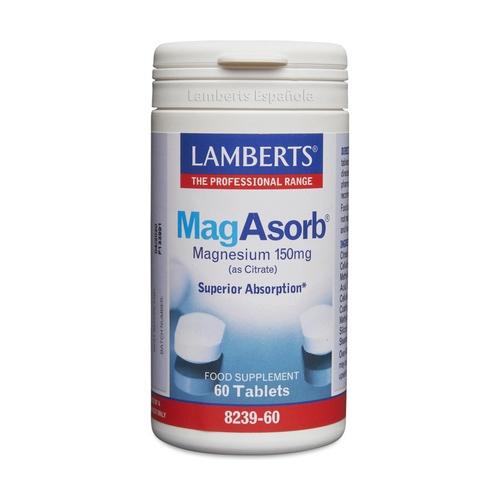 MagAsorb Magnesio biodisponible - Lamberts, 60 tabletas