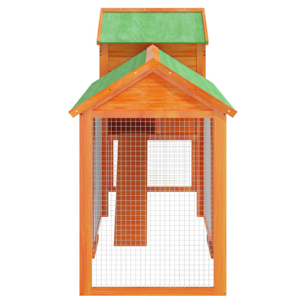 Vidaxl Gallinero Madera Maciza De Pino Marrón 193x65x117 Cm_4