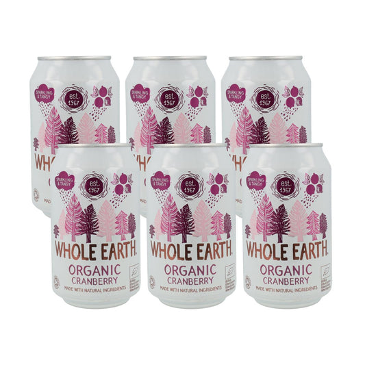 Pack x6 Refresco Bio Arándanos, 330 ml. Whole Earth