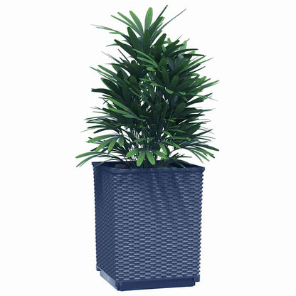 Jardineras 4 Uds Polipropileno Azul Gris 30x30x37 Cm_2