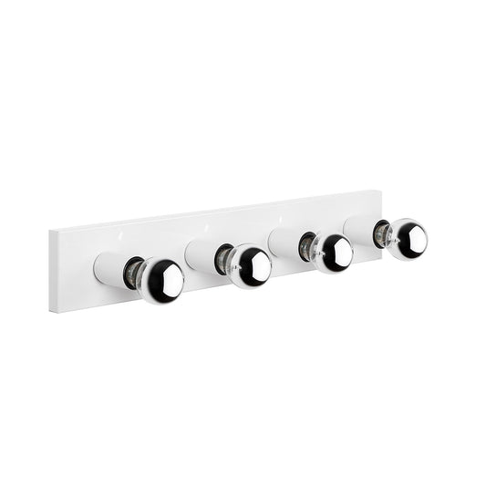 Aplique De Pared, Metal , Blanco, 10x10x60, Casquillo 4 X E27 Max 40 W