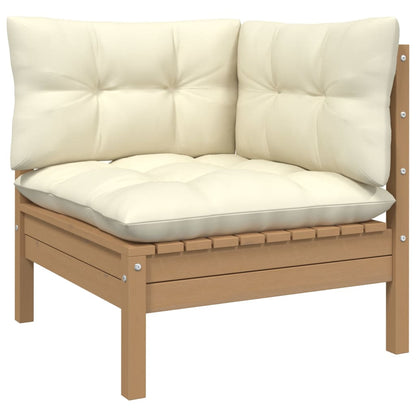 Vidaxl Muebles De Jardín 10 Pzas Y Cojines Madera De Pino Marrón Miel_3