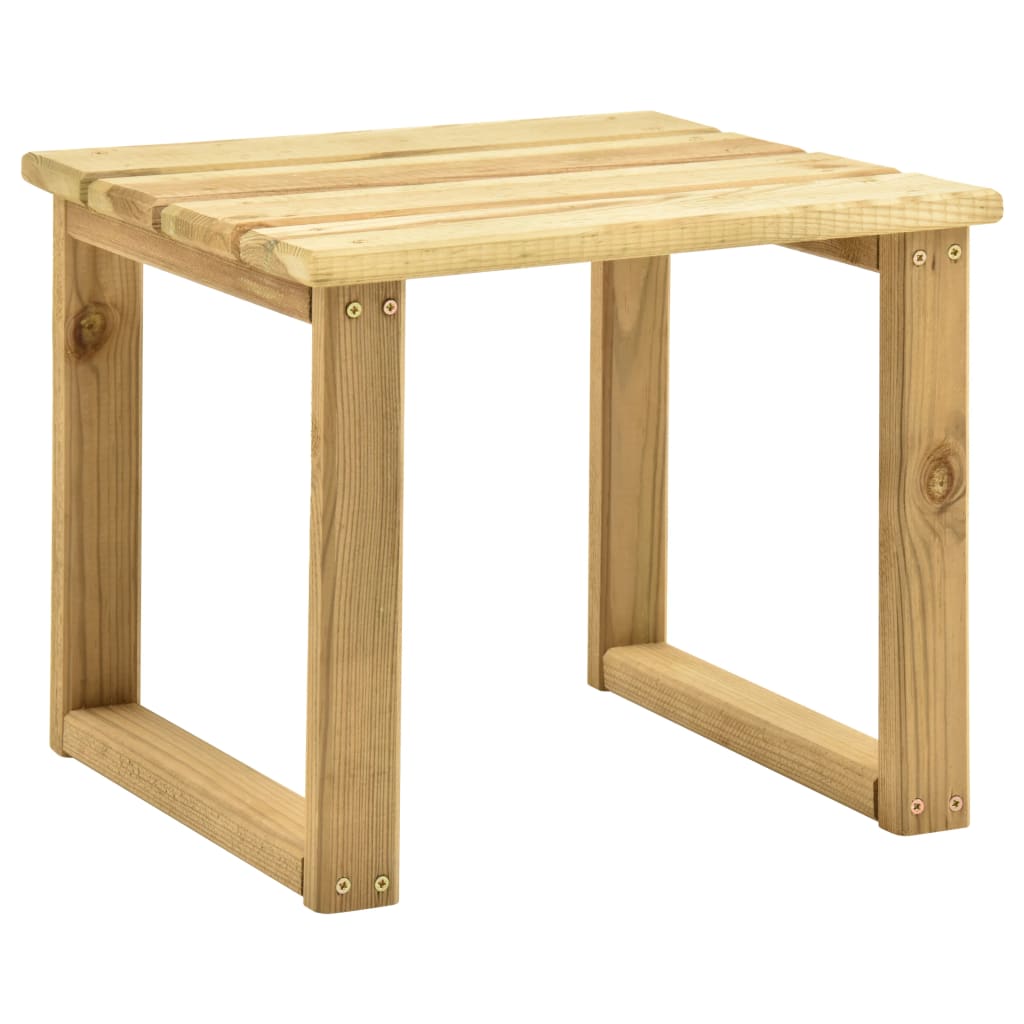 Tumbona De Jardín Con Mesa Y Cojín De Madera De Pino Impregnada_4