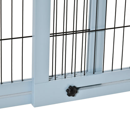 Pawhut Barrera Seguridad Perros De Madera Extensible 104-180 Cm Puerta Escalera_4