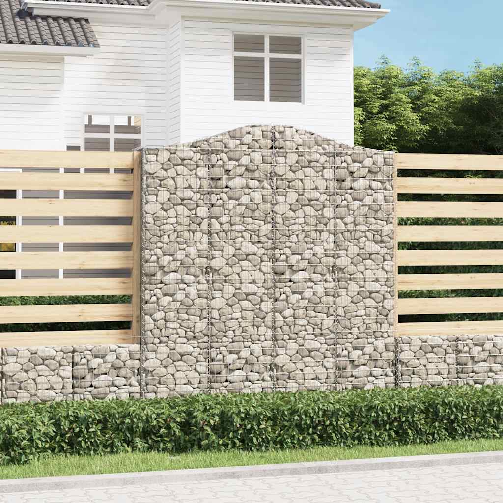 Cestas De Gaviones 7 Uds Forma De Arco Hierro 200x50x220/240 Cm_1