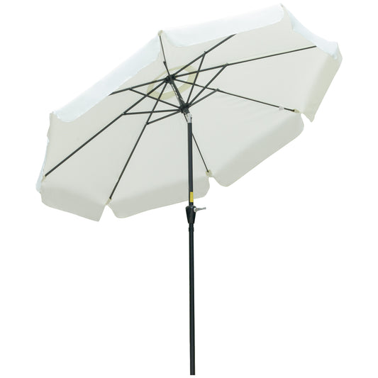 Outsunny Sombrilla De Jardín De Aluminio Ø266x248,5 Cm Con Ángulo Ajustable_0