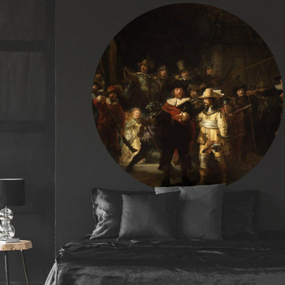 Wallart Círculo De Papel Pintado The Night Watch 190 Cm_3