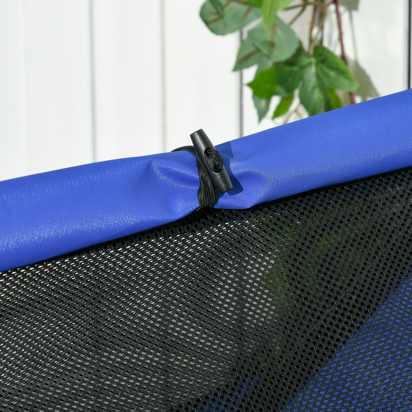 Pawhut Caseta Para Perros 130x85x121 Cm Con Cubierta Desmontable Y Ventanas Azul_3