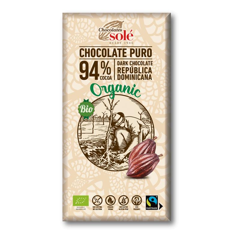 Chocolate Negro 94% Bio Chocolates Solé 100 g