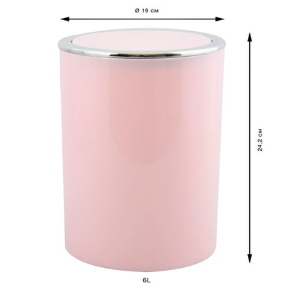Papelera De Oficina Msv aspen 6l De Plastico En Color Rosa_2