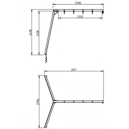 Columpio Apoyado Doble Xl (plataforma A 150 Cm).