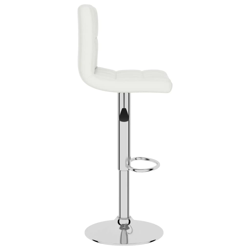 Taburete De Cocina Cuero Sintético Blanco_2