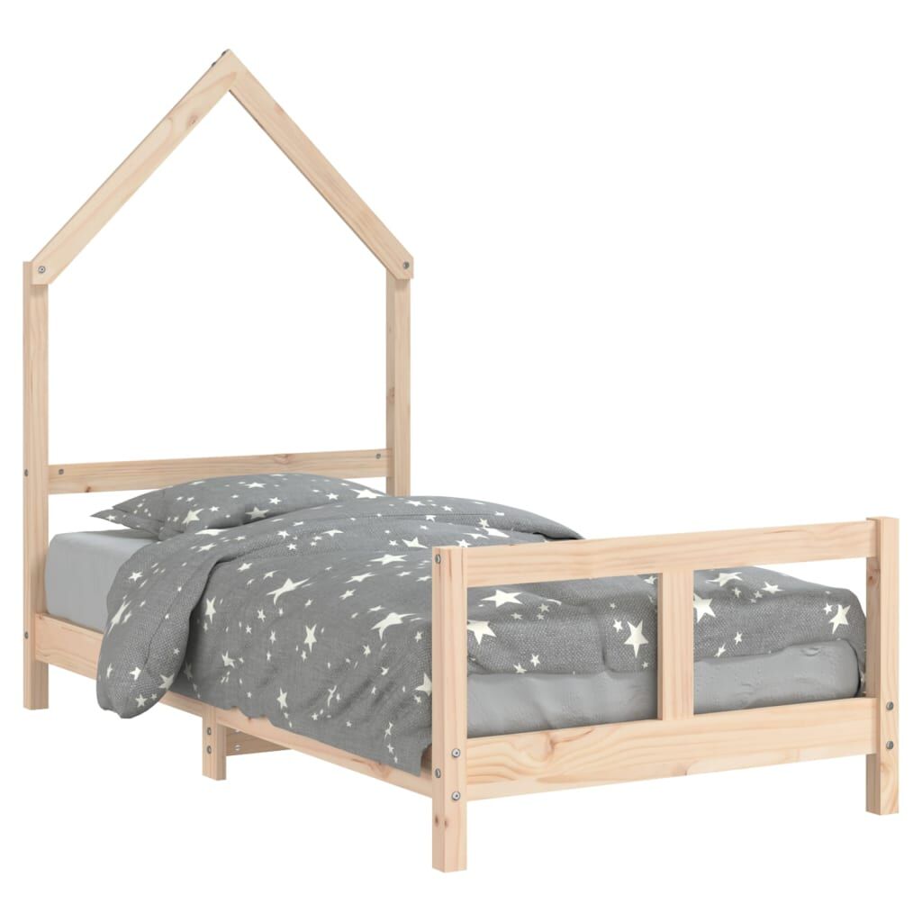 Vidaxl Estructura De Cama Para Niños Madera Maciza De Pino 80x160 Cm_0