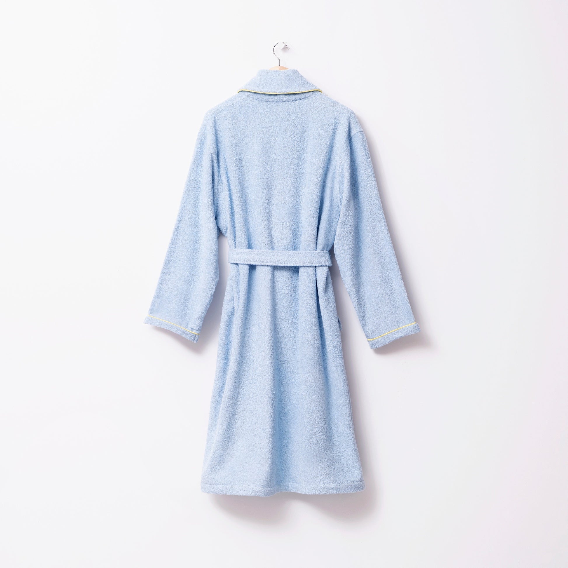 Albornoz M/l 380gsm 100%algodon Azul Con Cereza Amarilla Benetton Fruits Be_5