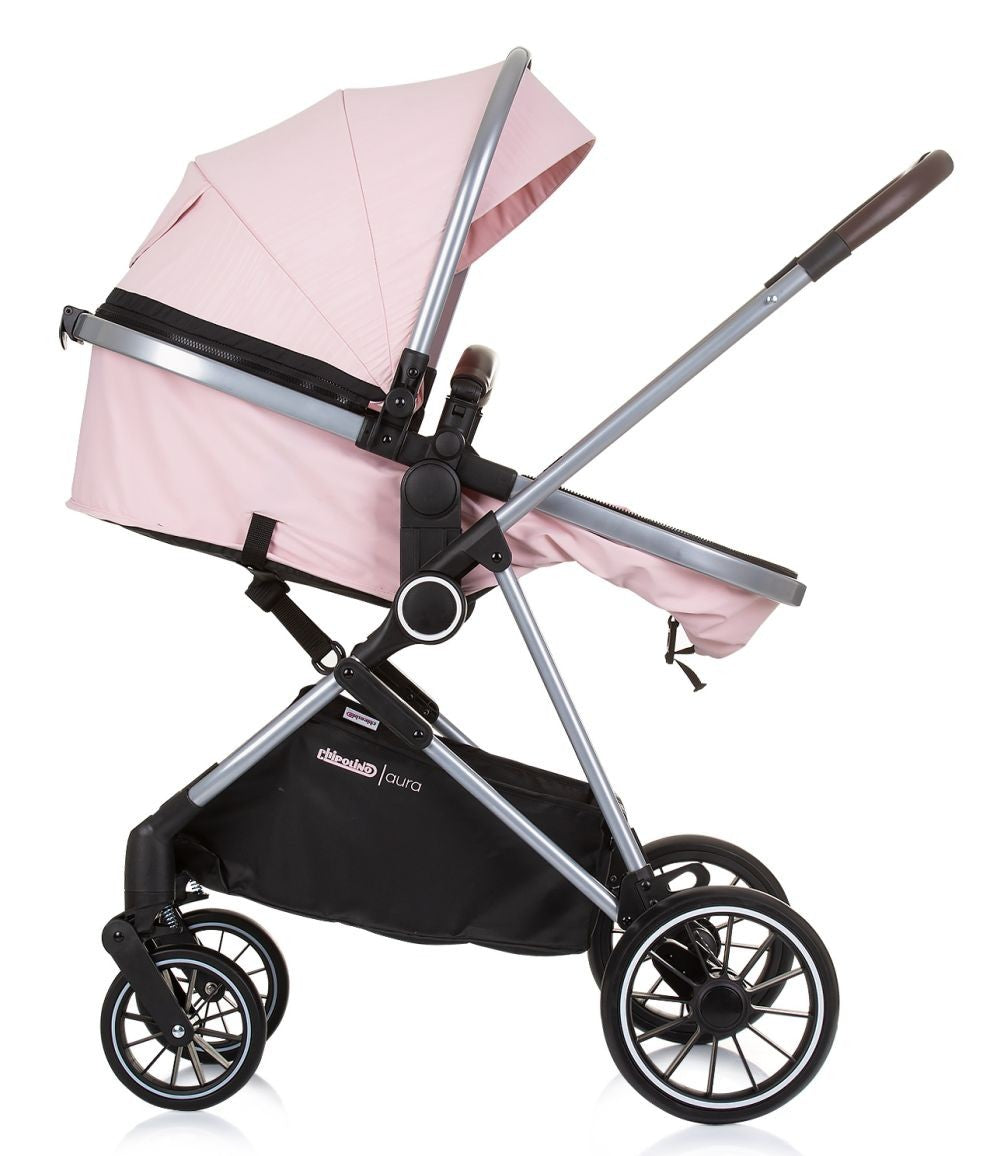 Carrito De Bebé Trio Convertible Aura Hasta 22 Kg Flamingo_3
