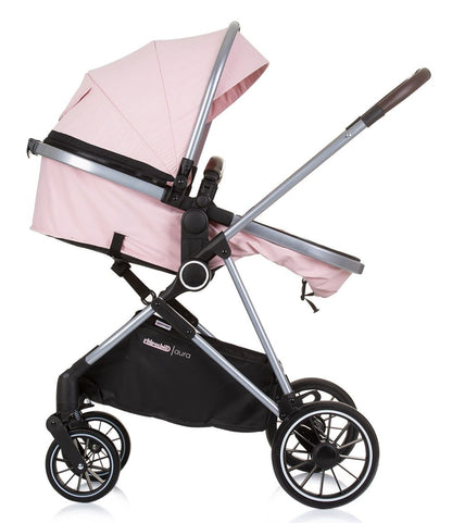 Carrito De Bebé Trio Convertible Aura Hasta 22 Kg Flamingo_3