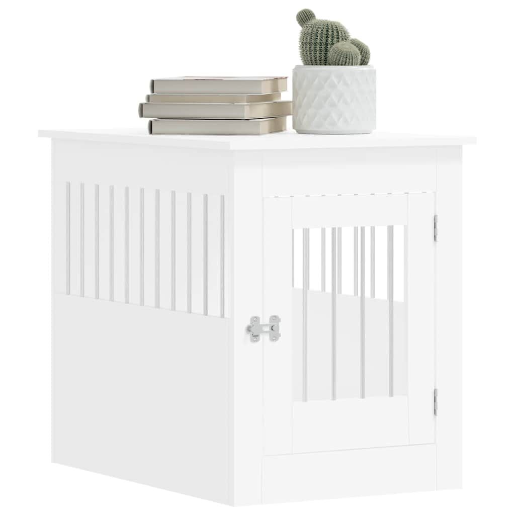 Vidaxl Jaula Para Perros Madera De Ingeniería Blanco 55x80x68 Cm_3