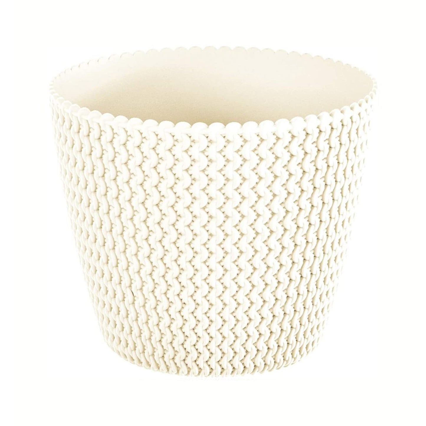 Maceta Redonda 11,5l Prosperplast Splofy De Plastico En Color Crema, Ø29,5 X 24,9 Cm_0