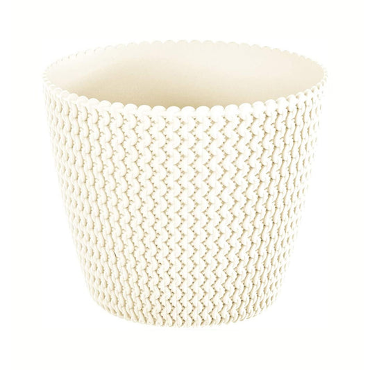 Maceta Redonda 11,5l Prosperplast Splofy De Plastico En Color Crema, Ø29,5 X 24,9 Cm_0